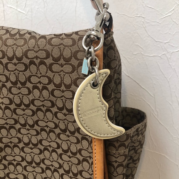 Coach Messenger Crossbody Tan Leather/Canvas Bag - Picture 3 of 7